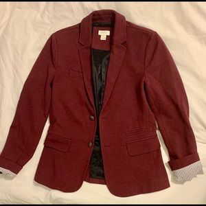 J crew maroon blazer